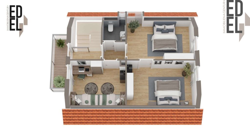 DG mit Balkon über Windfang