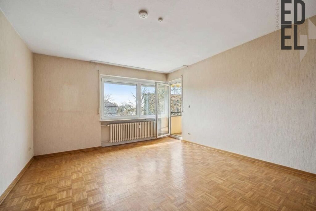 Wohnzimmer mit KI Unmöbliert