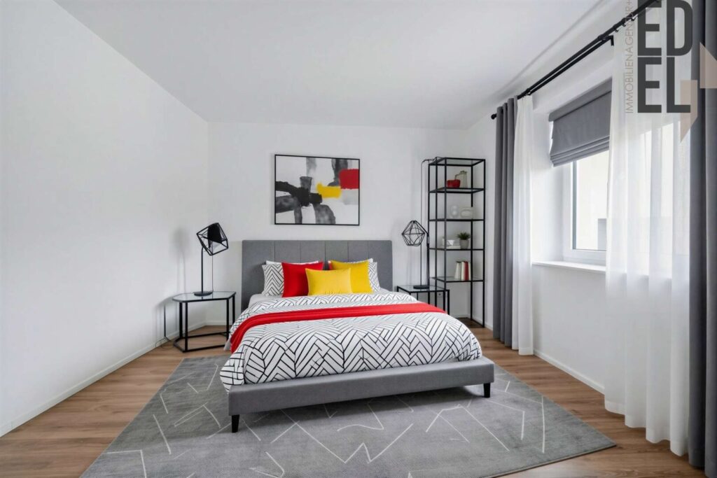 Schlafzimmer, Wohnbeispiel EG links - (KI generiert)