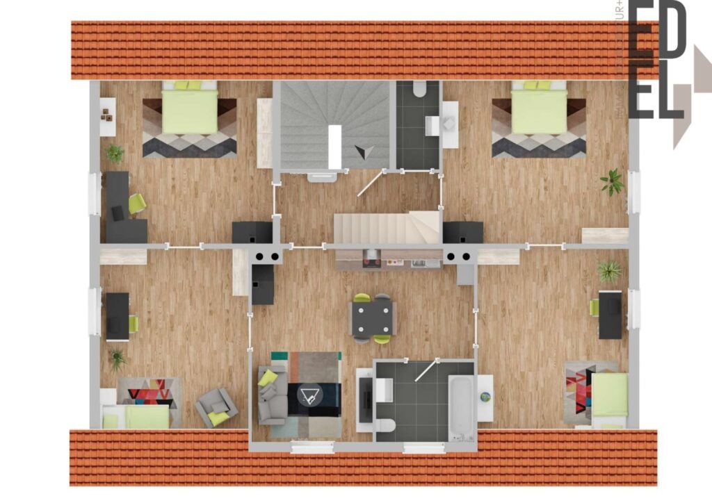 Grundriss DG, Haupthaus