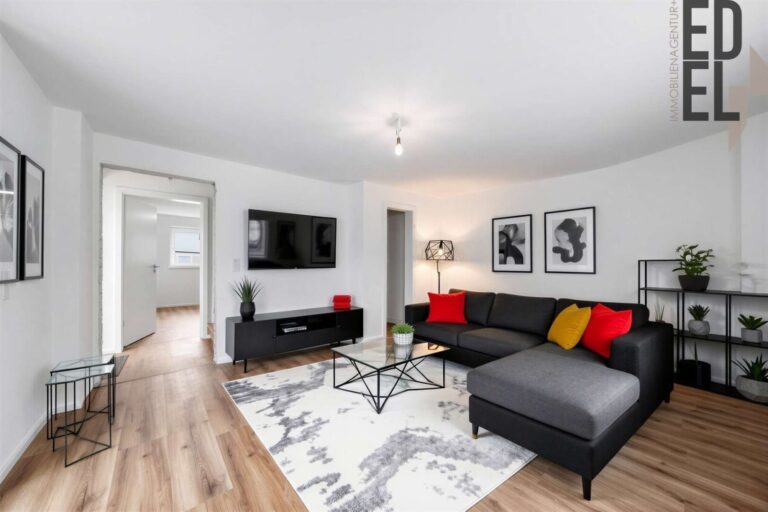 Wohnzimmer Stadthaus Wohnbeispiel - (KI generiert)