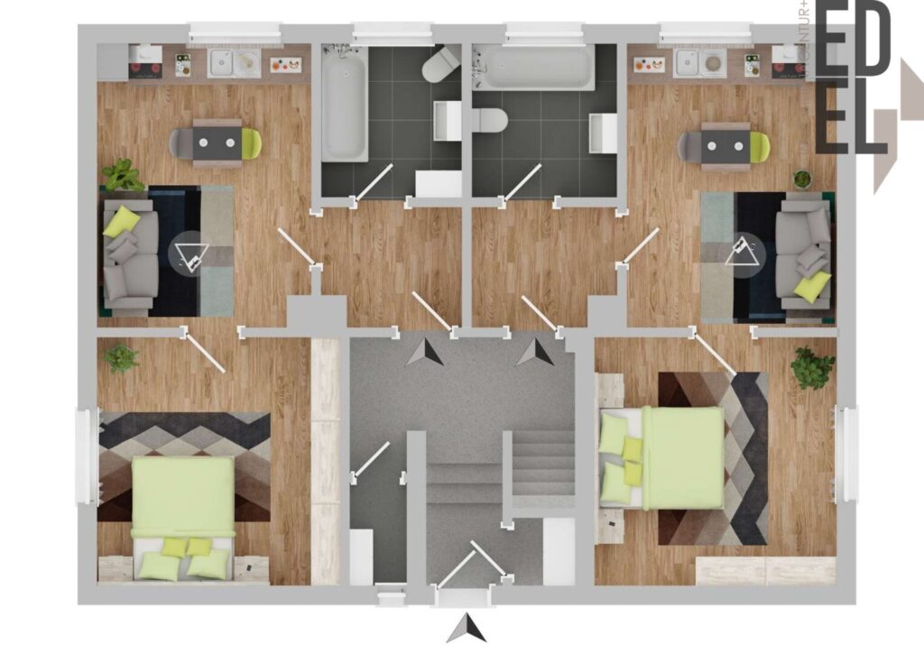 Grundriss EG, Haupthaus